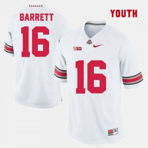 College Football #16 White J.T. Barrett OSU Jersey For Kids 645880-938