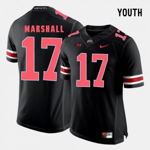 Black Youth(Kids) #17 College Football Jalin Marshall OSU Jersey 476946-189