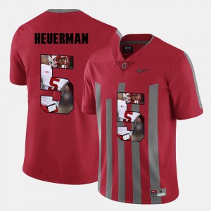 Pictorial Fashion #5 Jeff Heuerman OSU Jersey Mens Red 213009-700