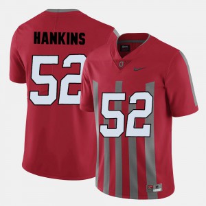College Football Johnathan Hankins OSU Jersey Men #52 Red 110197-509