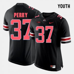 Black #37 Joshua Perry OSU Jersey Kids College Football 332434-740