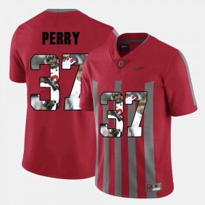 Joshua Perry OSU Jersey Red Pictorial Fashion For Men's #37 572421-965