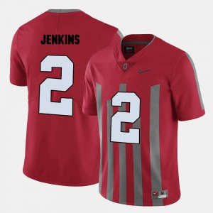 Mens College Football Red #2 Malcolm Jenkins OSU Jersey 601158-314