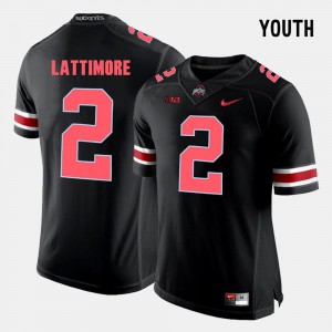 #2 For Kids Black College Football Marshon Lattimore OSU Jersey 940551-673