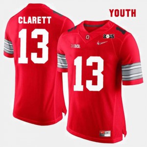 Red #13 College Football Maurice Clarett OSU Jersey Youth 965492-930