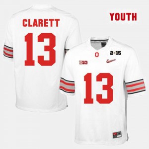#13 Youth(Kids) Maurice Clarett OSU Jersey College Football White 539721-324