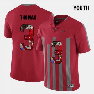 Pictorial Fashion Red #3 Youth(Kids) Michael Thomas OSU Jersey 930237-179
