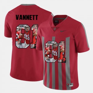 Nick Vannett OSU Jersey Pictorial Fashion Red #81 For Men's 646189-443