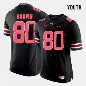 College Football #80 Youth(Kids) Black Noah Brown OSU Jersey 152840-295