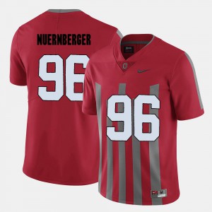#96 College Football For Men's Red Sean Nuernberger OSU Jersey 792978-204