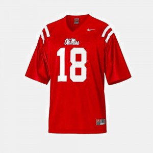 College Football Men's Red #18 Archie Manning Ole Miss Jersey 862849-711