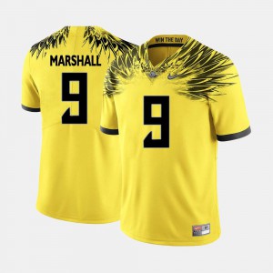#9 Men Yellow College Football Byron Marshall Oregon Jersey 108917-806