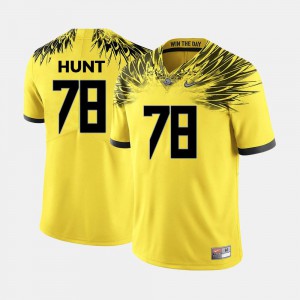 Yellow College Football For Men's Cameron Hunt Oregon Jersey #78 388457-341