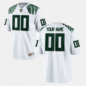 White #00 Oregon Customized Jersey College Football For Men 473259-888