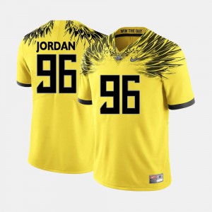 For Men #96 College Football Yellow Dion Jordan Oregon Jersey 183733-226