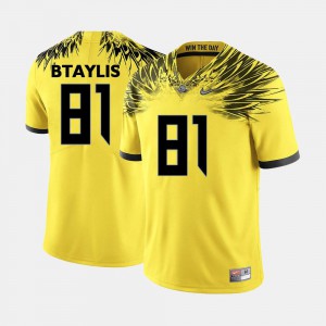 #81 Yellow Evan Baylis Oregon Jersey College Football Men's 142373-550