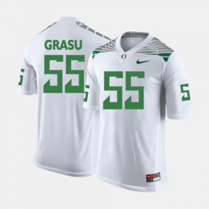 White #55 Men's Hroniss Grasu Oregon Jersey College Football 542338-825