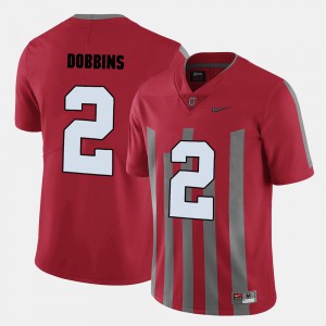 #2 Red Mens College Football J.K. Dobbins Oregon Jersey 740160-279