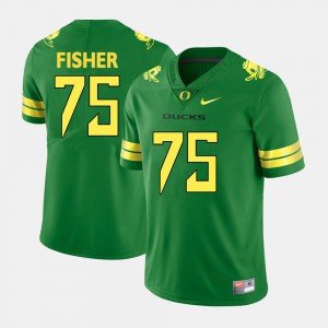 #75 Men's College Football Jake Fisher Oregon Jersey Green 331427-276