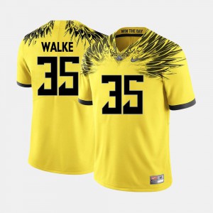 #35 For Men's Joe Walker Oregon Jersey College Football Yellow 821007-492