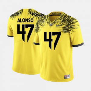 #47 College Football For Men Yellow Kiko Alonso Oregon Jersey 236152-867