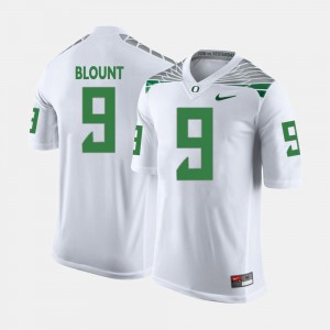 For Men's #9 College Football White LeGarrette Blount Oregon Jersey 387331-537