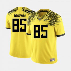#85 College Football Yellow Pharaoh Brown Oregon Jersey Men's 267648-560