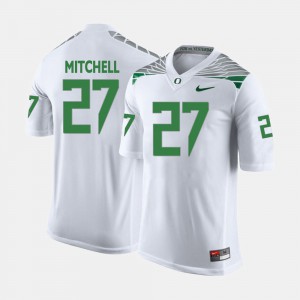 Mens Terrance Mitchell Oregon Jersey #27 White College Football 695128-135