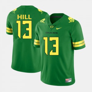 #13 Green TroyHill Oregon Jersey College Football For Men's 941628-124