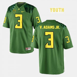 Youth(Kids) #3 Vernon Adams Oregon Jersey Green College Football 337699-949