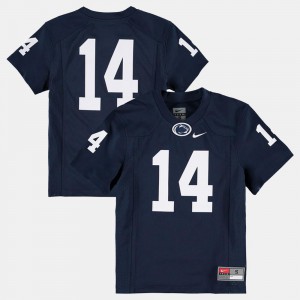 Youth(Kids) #14 College Football Navy Penn State Jersey 333900-367