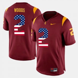 Robert Woods USC Jersey #2 Maroon Men US Flag Fashion 141673-577
