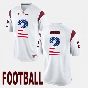 #2 Men White Robert Woods USC Jersey US Flag Fashion 180793-478