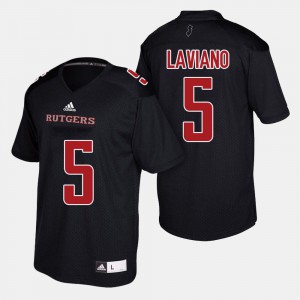 Men Black Chris Laviano Rutgers Jersey #5 College Football 692327-925