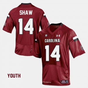 #14 Kids College Football Connor Shaw South Carolina Jersey Red 605076-107