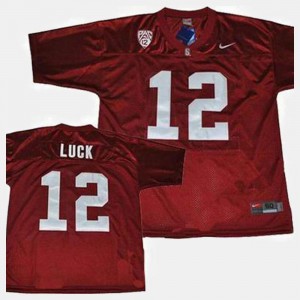 Red #12 Andrew Luck Stanford Jersey College Football Youth(Kids) 499722-274