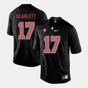 For Men's College Football Black #17 Brennan Scarlett Stanford Jersey 977801-825