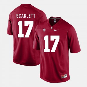 #17 College Football Brennan Scarlett Stanford Jersey Cardinal Men's 671604-672
