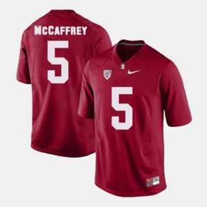 For Men's College Football Red #5 Christian McCaffrey Stanford Jersey 396794-836
