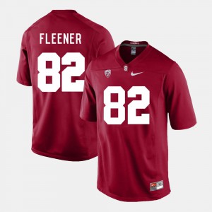 Cardinal For Men's College Football Coby Fleener Stanford Jersey #82 432124-528