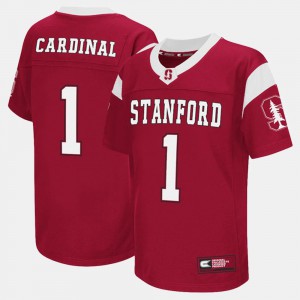 #1 Cardinal College Football Stanford Jersey Youth 873003-352