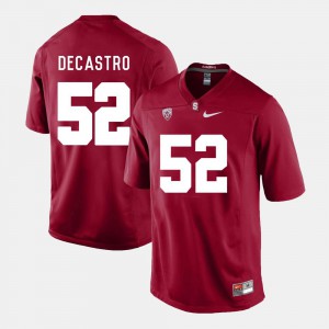 Cardinal For Men College Football David DeCastro Stanford Jersey #52 653516-947