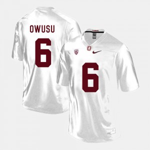 #6 College Football Francis Owusu Stanford Jersey White Mens 311198-977