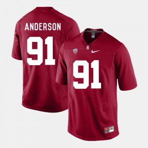 Cardinal #91 College Football Men's Henry Anderson Stanford Jersey 314380-785
