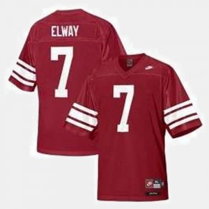 John Elway Stanford Jersey Red #7 College Football For Men 200484-802