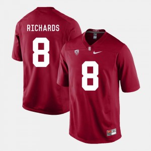 For Men College Football Jordan Richards Stanford Jersey #8 Cardinal 654729-267