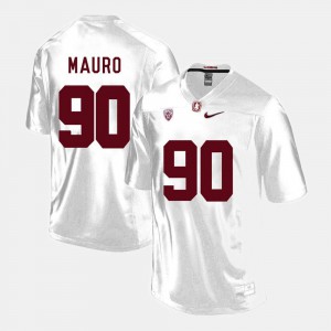 For Men's White Josh Mauro Stanford Jersey #90 College Football 932594-843