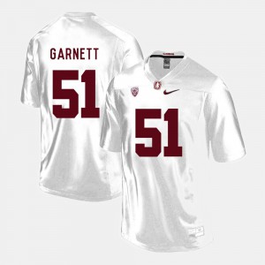 White Mens #51 College Football Joshua Garnett Stanford Jersey 121664-636