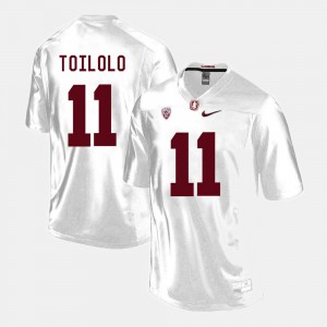 #11 College Football Levine Toilolo Stanford Jersey White For Men's 907297-934