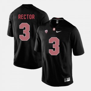 Michael Rector Stanford Jersey Black College Football #3 For Men's 789121-497